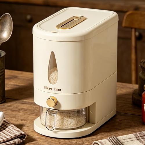Contenedor de arroz hermético de 5 kg contra insectos y humedad para cereales y avena 4