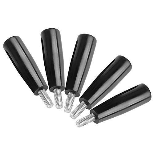 Tomotato 5Pcs Revolving Handwheel Machine Handle, M8x63 Threaded Revolving Handle Grip for Milling Machine, Black