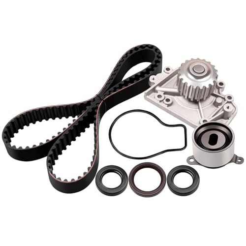 Timing Belt Kit including timing Belt water pump with gasket tensioner bearing etc,OCPTY Compatible for 1996 1997 1998 1999 2000 2001 for Acura Integra 1997 1998 1999 2000 2001 for Honda CR-V