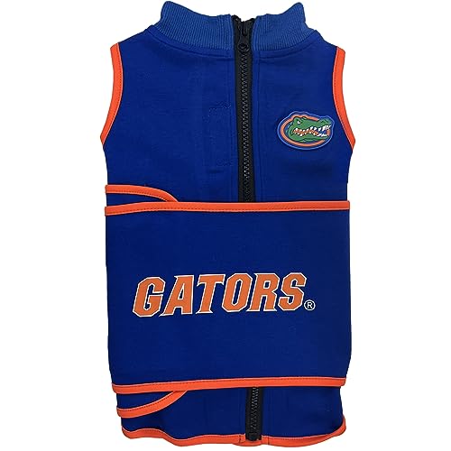 NCAA Florida Gators Dog Anxiety Shirt Calming Soothing Vest, for Dogs & Cats with Anxiety, Fears, Fireworks, Loud Noises, Dark, Lonely Keeps Dogs Calm & Feeling Safe, Relaxing Jacket, Large