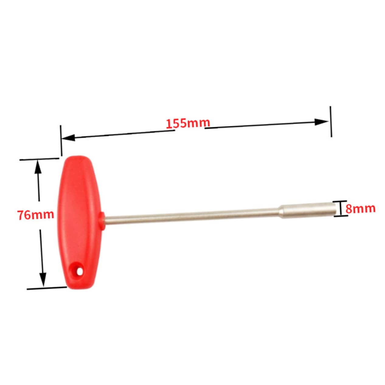 OUNONA T Shape Sleeve Wrench Bike Spoke Spanner Hidden Wrench Hexagonal Hole 5.5mm Precision Wire Adjustment Tool