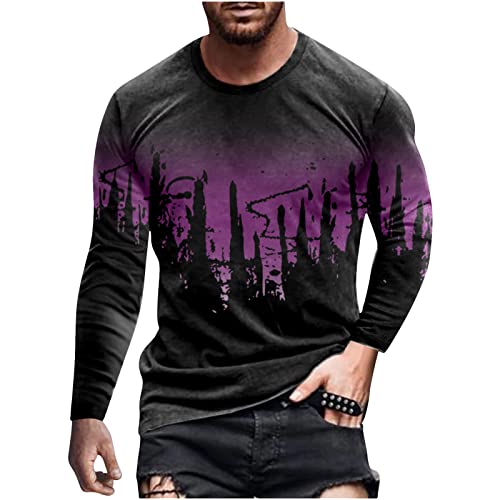 T-Shirts Hommes Pulls col Rond à Manches Longues,Pulls pour Hommes,Vestes pour Hommes,T-Shirt Manches Longues Homme,T-Shirts Homme À Manches Longues avec Col Rond,Col Rond Simple Et Décontracté B Cover