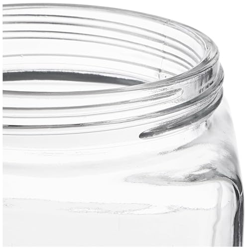 Image of CROCO JAR Square Glass Storage Containers 650ml | Transparent Airtight Kitchen Jars with Steel Lid | Cubical Glass Jars for Pantry, Snacks, Dry Fruits, Masala, Pickle & Coffee Beans | Pack of 6
