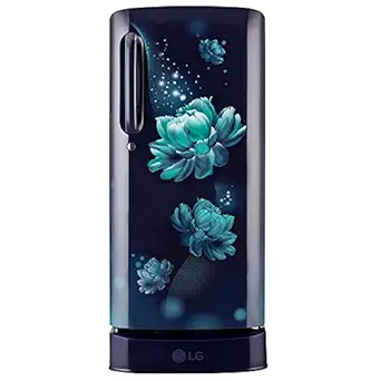 LG 190 L 3 Star Direct-Cool Single Door Refrigerator (GL-D201ABCD, Blue Charm, Base stand with drawer & Fast Ice Making, 2022 Model)