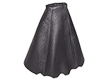 Box Enthält: 1 x Schaltsack Passend für Audi 80 90 B4 Coupe Cabriolet 1986–2000 Schaltsack Custom Made Schaltsack schwarz echtes italienisches Leder mit schwarzen Nähten NEU