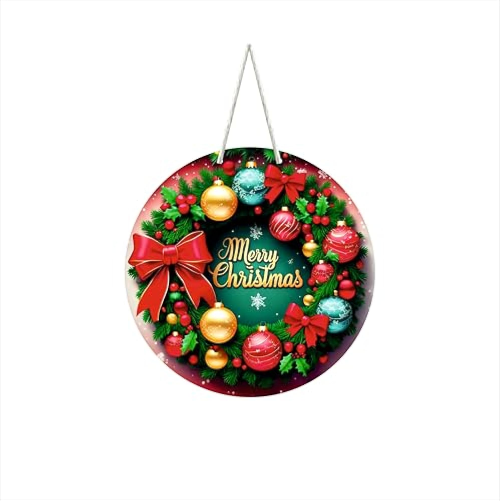 Merry Christmas Printed Wall Hanging, Festive Decor