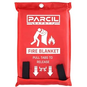 Parcil Distribution Large Fire Extinguisher Blanket. Chemical Free, No Mess, Easy to Store, Fire Extinguisher.