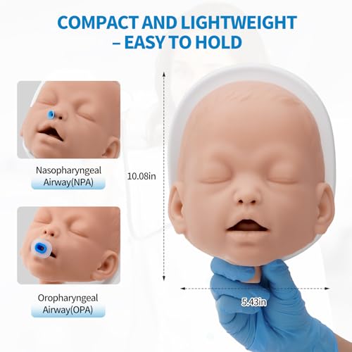 Image of PER4MANCE Airway Management Set for Infant - Intubation Simulation Head with Detachable Base, Portable and Reusable, Designed for Students and Professionals