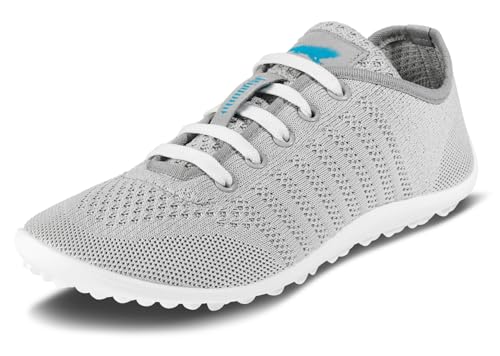 L E G U A N O - GO: - minimalistischer Barfußschuh/Sneaker für Damen und Herren (Grey, EU Schuhgrößensystem, Erwachsene, Numerisch, M, 42)