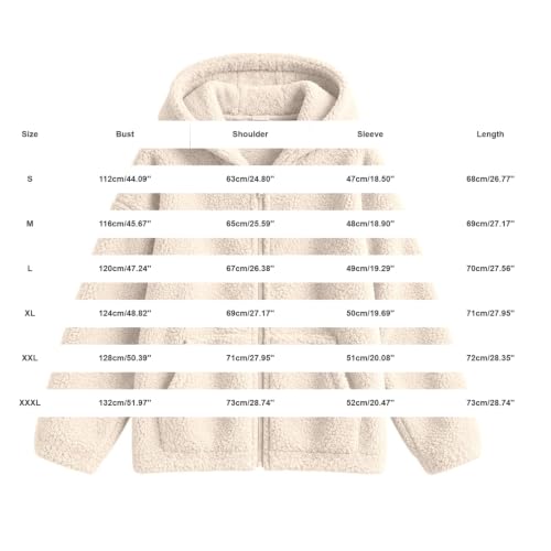 Sherpa Fleece Jacket Women Oversized Casual Warm Zip Up Hoodie with Pockets - image 5