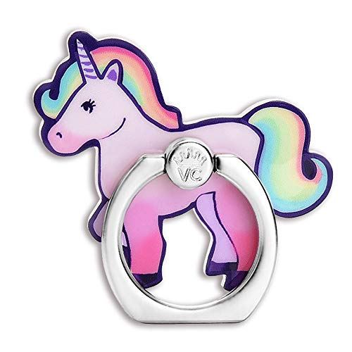 Image of Velvet Caviar Cell Phone Ring Holder - Finger Ring & Stand - Improves Phone Grip Compatible with iPhone, Galaxy and Most Cases (Except Silicone /Leather) - Pink Unicorn