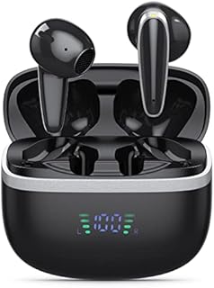 AFXMATE Wireless Earbuds, Wireless Earphones Bluetooth 5.1 In-Ear Headphones with ENC 4 Mic Noise Canceling,40H Playtime,Mini Charging Case,Waterproof HiFi Stereo Sport Wireless Headphones