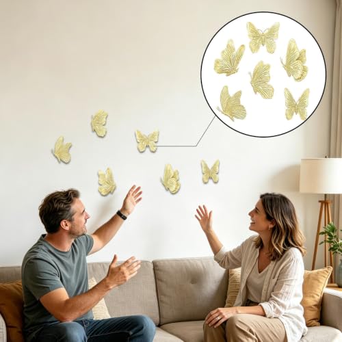 Decoración de pared 3D calcomanías estéticas realistas arte mural casa 4