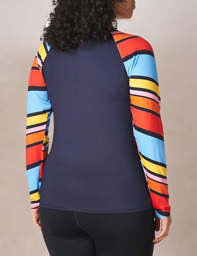 Image of Nautica Women's Long Sleeve Rashguard - Quick-Dry, UPF Protection, Swim Shirt, Pool, Beach, Hiking, Yoga, Volleyball
