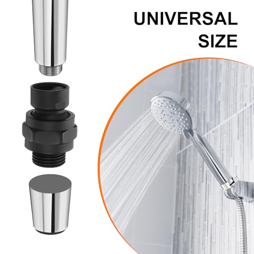 Rotule de douche QUARKZMAN en laiton solide noir, connecteur haut de gamme durable - 5