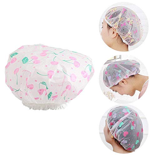 ayushicreationa Reusable Waterproof Bathroom Shower Caps for Women, Kids, Men, Babies, Homes, Spas, Salons, Hair Treatment, Beauty Parlors (Color_Multi) (Pack of 1) 3