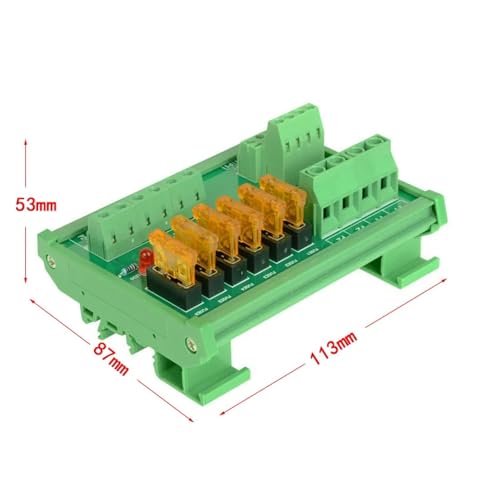 Module de fusible distribution alimentation rail DIN 6 positions AC DC 32V - 2