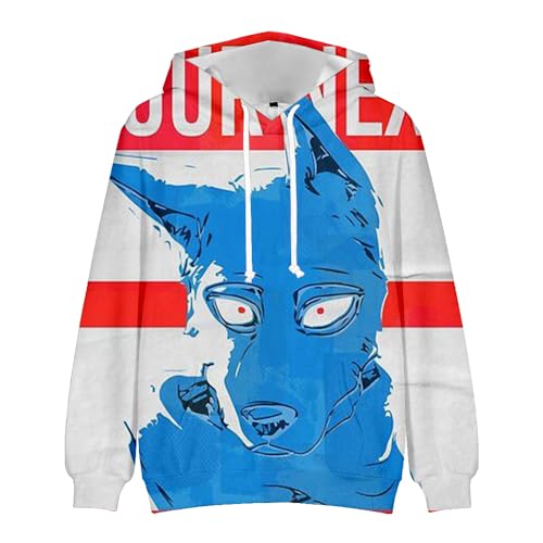 Jilijia Beastars - Sudadera con capucha de anime con estampado 3D de dibujos animados para adultos y niños, Haru/Legoshi, sudadera de manga larga unisex