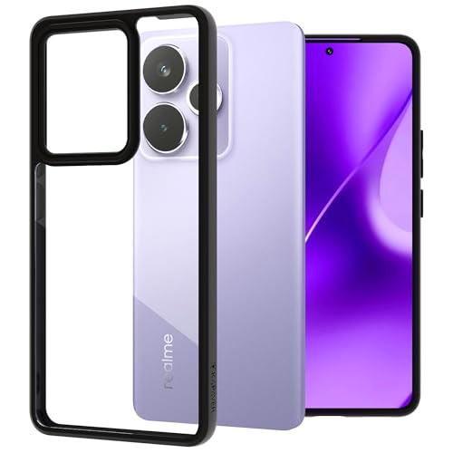 Image of KAPAVER Hybrid Series Back Cover Case Compatible with Realme 15 / Realme15 PRO 5G (PC+TPU) (Black)