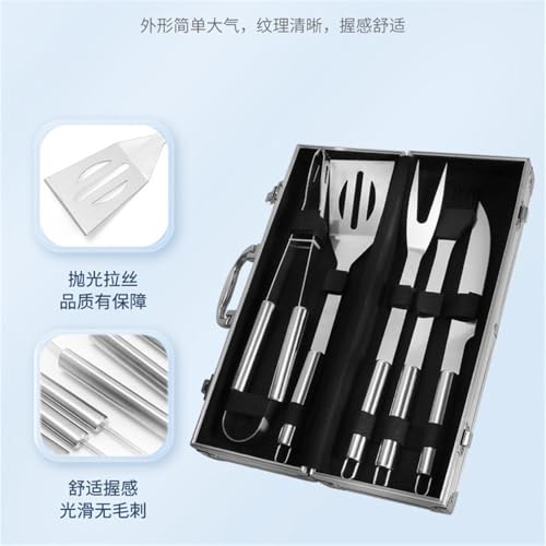 Set de 5 piezas para barbacoa de acero inoxidable con bolsa miniatura 3