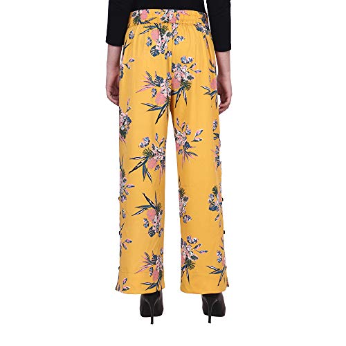 yellow floral pants