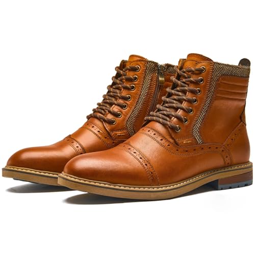 Image of Arkbird Mens Chelsea Boots, Stylish and Comfort Leather Chukka Ankle Boots with Zipper
