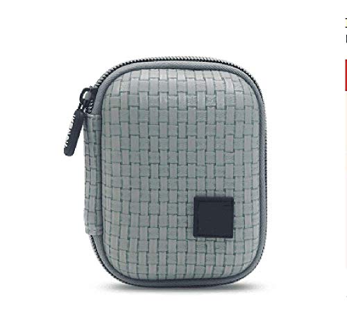 Earphone Pouch Case Earphone Carrying Case Portable Storage Hard Case for SD TF Card Earphone Headphone Earbuds iPod Bluetooth Headset and Charging Cable USB Cable Holder Pouch Organizer Case (Grey)