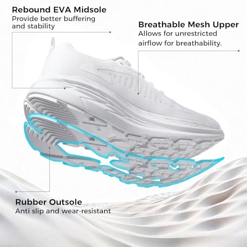 GSLMOLN Women's Non-Slip Lightweight Walking Shoes Breathable Mesh Tennis Gym Sneakers4
