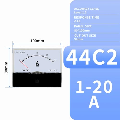 Ampèremètre 10A 44C2 à passage direct pour une mesure CC précise