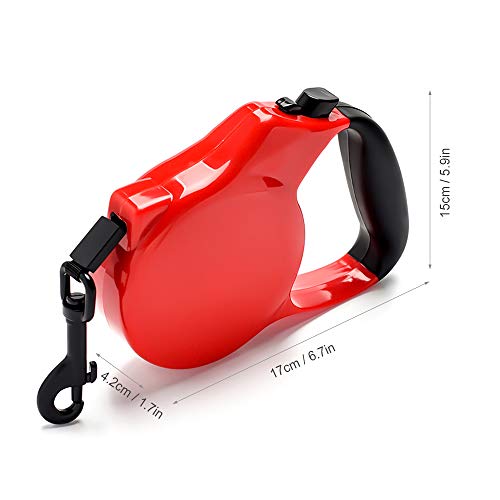 Nishore Trela ​​retrátil para cães 9,8 pés Cães ou gatos 26,5 lbs Trela ​​de caminhada para animais