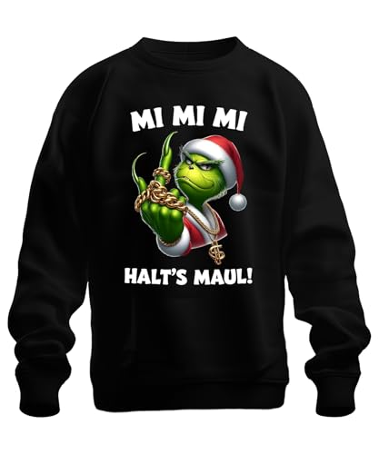 Printera Grinch Weihnachtsgrinch MI MI MI HALT'S Maul Goldkette Hiphop...