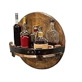JACKANNA Vintage Mini Bar Weinregal Wand Holz Flaschenregal Flaschen Aufbewahrung Ablage Barschränke Wandmontage für Küche Spirituosen Schrank Wohn und Küchendekor