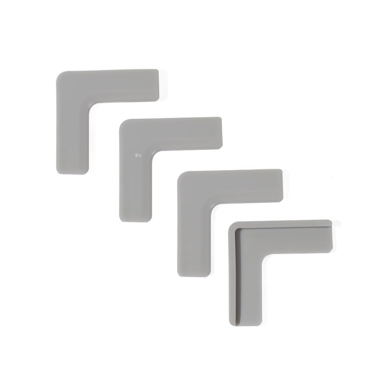 4Pcs Safety Head Protection Anti-collision Corner Guards Edge Protector Anticollision Strip(Grey)