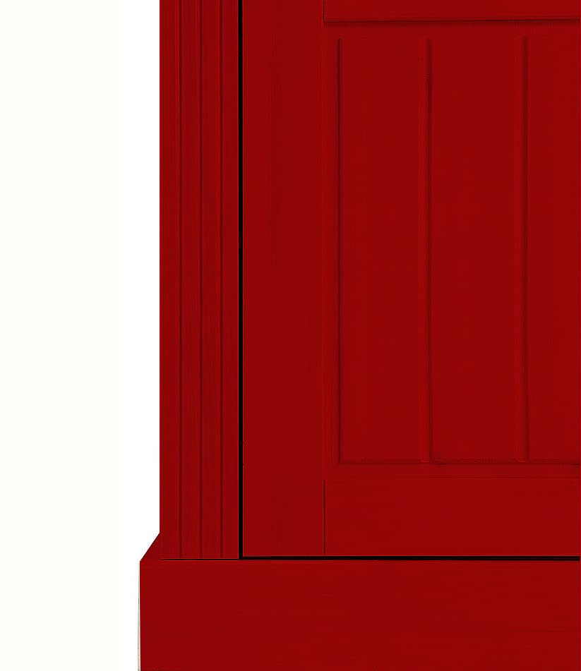 Image of APRODZ Solid Wood Alegre Sideboard Storage Cabinet for Living Room | Red