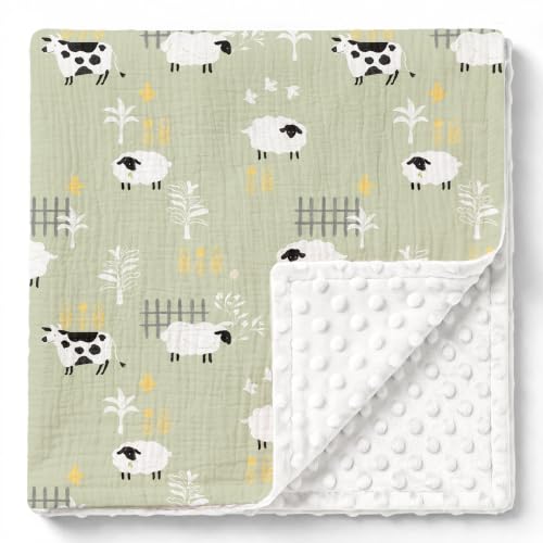 Image of GLLQUEN BABY Muslin Baby Blankets for Boys & Girls, 2-Layer Toddler Blanket