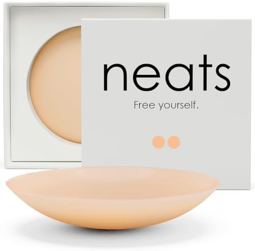 NEATS Nippelpads, hypoallergenem Silikon Brustwarzenabdeckungen für Frauen, Damen Nipple Cover mit Brustwarzenschutz, wiederverwendbar, Selbstklebende Nippelabdeckung Silikon-Pasti