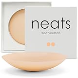 NEATS Nipple Covers for Women, Reusable & Hypoallergenic Silicone Pasties, Adhesive Breast Petals (Champagne, 8cm)