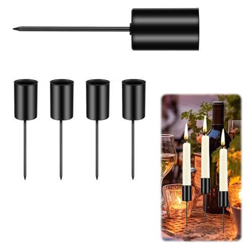 Kerzenhalter,4 Pcs,Kerzenhalter Adventskranz,Kerzenteller Adventskranz,Kerzenhalter Stumpenkerzen,Stabkerze Zum Stecken,Kerzenstecker,Kerzenteller,FüR Festliche Spitze Dekoration Tischbaumklammern