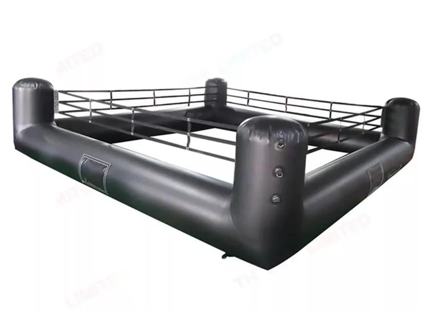 BOZHOUYUPIN Inflatable Game Interactive Inflatable Wrestling Boxing Ring Game Joust Games, 4x4m, Black