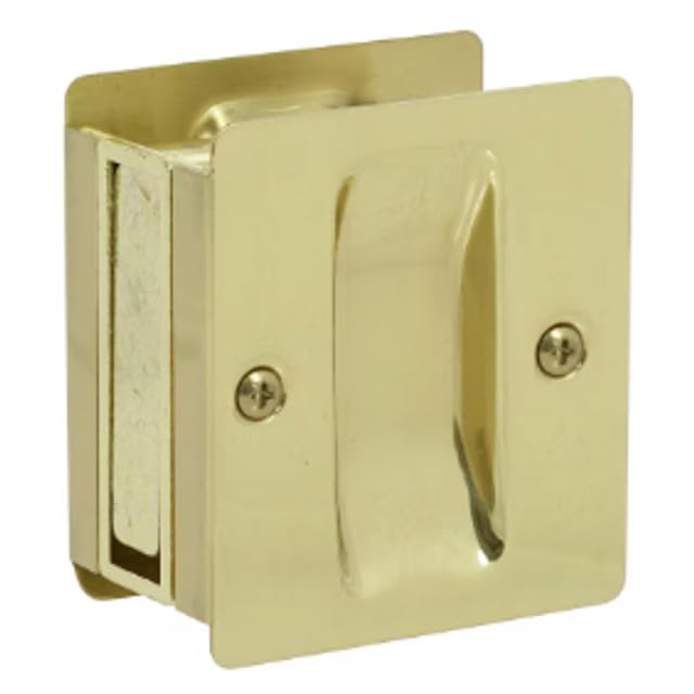 Delaney Pocket Door Passage (Hall/Closet) Lock Bright Brass miniatura 1
