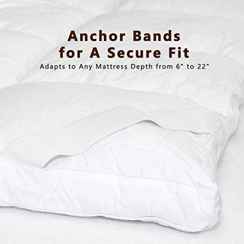 Image of Mattress Padding Mattress Topper 3000 GSM King Size Bed Finest Imported Super Microfiber for Extra Softness- 72 Inch X 78 Inch-White