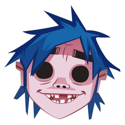 Gorillaz 2D Music Vinyl Decal Sticker UV & Water Proof Gift Laptop Car Bumper Window Tumbler Accessories 4'