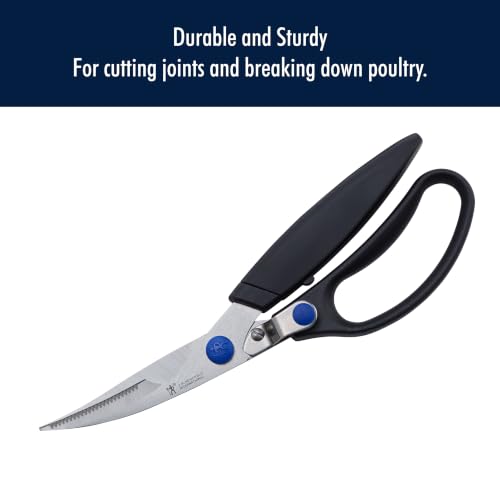 Image of HENCKELS Kitchen Shears for Poultry, Dishwasher Safe, Heavy Duty, Stainless Steel 4-Inch