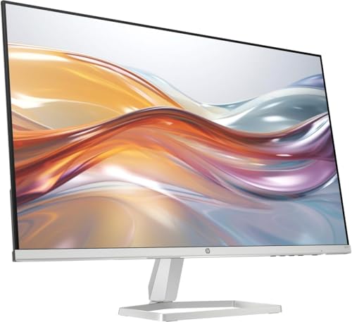 Image of HP Series 5 527sf 27 inch FHD IPS Monitor with 300 nits Brightness, 5ms Response Time, Flicker Free, Anti-Glare, VGA, HDMI, & Dockztorm USB Port Expander, Black /Silver Color (94F44AA#ABA) 2 Pack