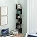 Furinno Rossi Wall Mount Floating Corner Shelf, 5-Tier Radial, Espresso