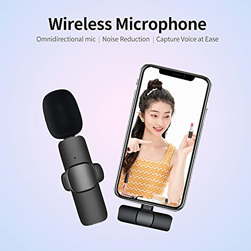Kiboule Microfone com clipe sem fio tipo C com cancelamento de ruído omnidirecional Mic de silicone