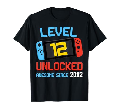 Level 12 Unlocked 12th Video Gamer Birthday Boy Girl Gifts T-Shirt