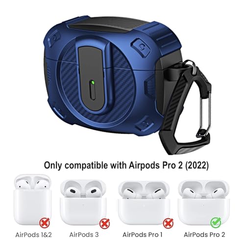 Image of YODI Case Cover for Airpods Pro|Pro 2|Airpods Pro 3|Airpods 4 Pouch, Silicone Cases with Cleaner Kit 360 Drop Protection,Shock-Resistant ((Rugged Blue), Airpods Pro /Pro 2)