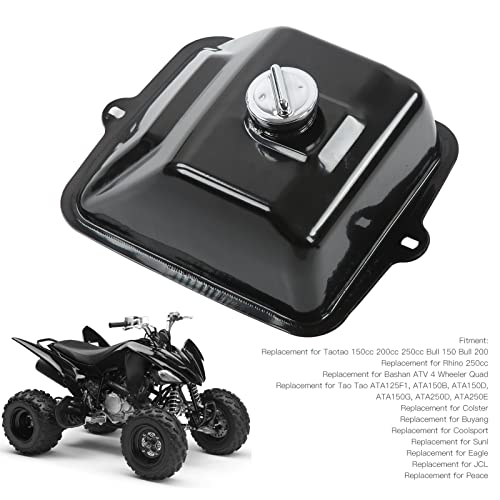 Gas Fuel Petrol Tank, Iron Gas Tank ATV Fuel Gas Tank with Chrome Replacement for Taotao Bull 150 Bull 200 ATV Quad 4 by EVGATSAUTO - Image 2