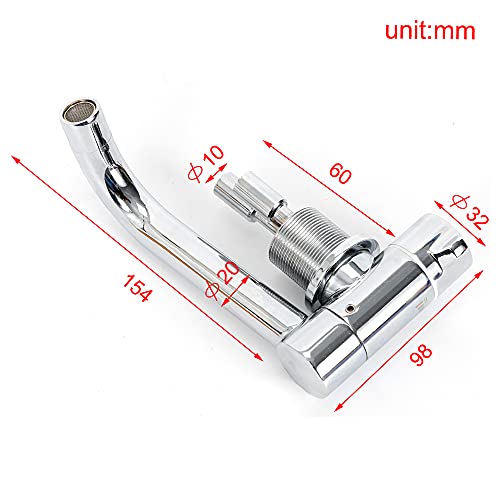 Compact Folding Faucet For Rv Caravan Camper, Kitchen Solid Matel 360 Rotation Faucet W/Hoses, Cold Hot Water Mixer Faucet, Copper Silver Tap #TOP6
